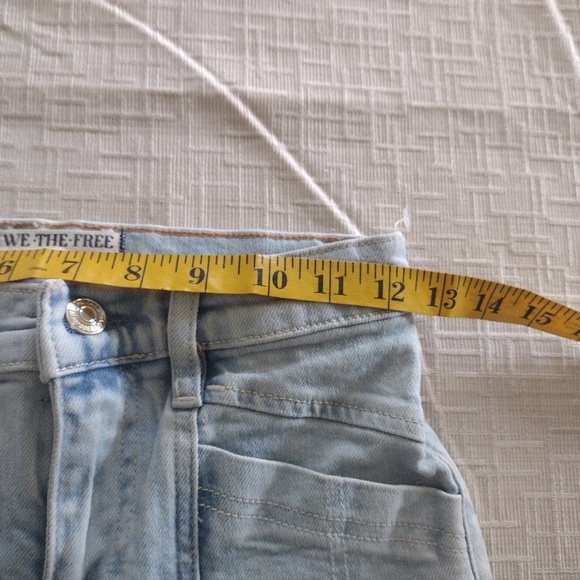 Free People Womens Aiden Slim Boot Jean Sz 24 Totally Buggin Blue Bootcut Retro - Picture 8 of 10